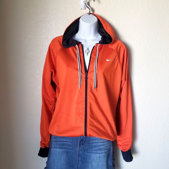 Nike Blue and Orange Reversible Hooded Zip-Up Jacket - Picture 3 of 7